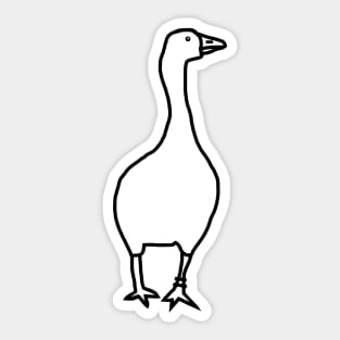 Minimal Gaming Goose Outline Sticker